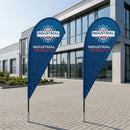 Dark Gray Custom Printed Feather Flags – Teardrop Advertising Flags for Indoor & Outdoor Use | Single & Double Sided Options