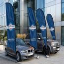 Gray Custom Printed Feather Flags – Teardrop Advertising Flags for Indoor & Outdoor Use | Single & Double Sided Options