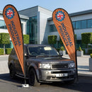 Black Custom Printed Flags – Advertising Flags for Indoor & Outdoor Events | Single & Double Sided Options