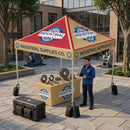 Dark Gray Custom Printed Pop-Up Gazebo Package | Full Kit with Frame, Canopy & Accessories