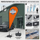 Lavender Custom Printed Feather Flags – Teardrop Advertising Flags for Indoor & Outdoor Use | Single & Double Sided Options