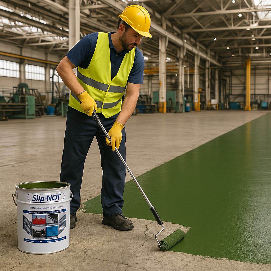 Dark Olive Green Heavy-Duty Industrial Floor Paint for Maximum Durability