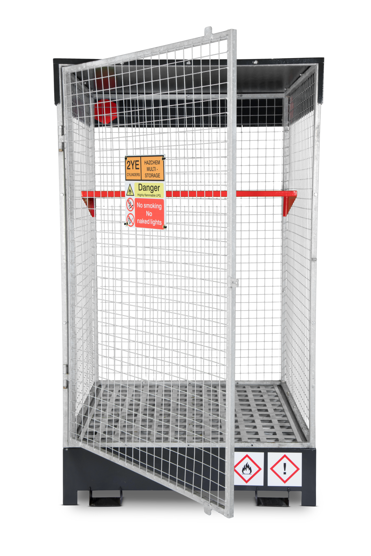 Gray Armorgard DrumCage COSHH Compliant Storage Unit for liquids, gases and solids
