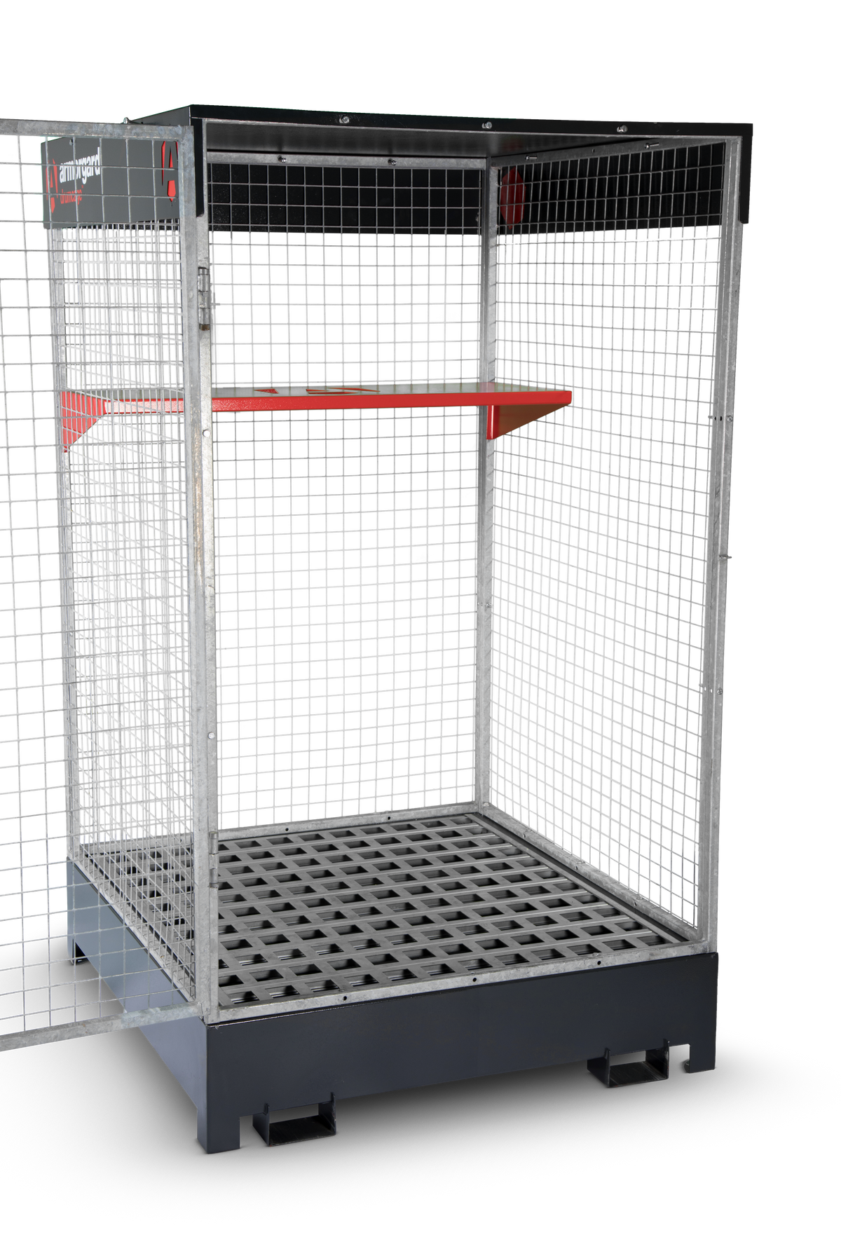 Dark Gray Armorgard DrumCage COSHH Compliant Storage Unit for liquids, gases and solids