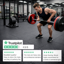 White Smoke Mega Floor Heavy Duty Rubber Gym Mats 16mm - Anti-Slip, Impact Absorbing, Non-Slip Rubber, Easy Fit