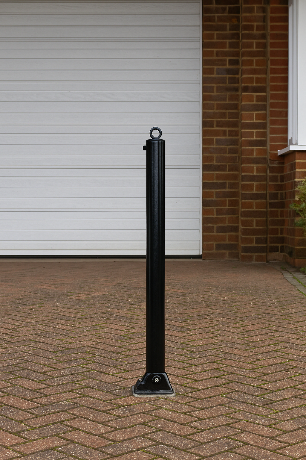 Heavy-Duty Galvanised Fold-Down Parking Post – 76 mm Ø, Integral Lock ...