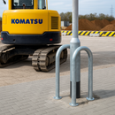 Dark Gray Heavy-Duty Lamp Post Protector – Galvanised / Powder-Coated Bollard Guard for Street Lights, Signage & EV Posts