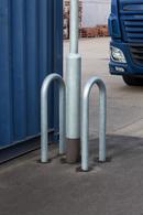 Dark Slate Gray Heavy-Duty Lamp Post Protector – Galvanised / Powder-Coated Bollard Guard for Street Lights, Signage & EV Posts