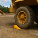 Heavy-Duty Solid Rubber Wheel Chock 2