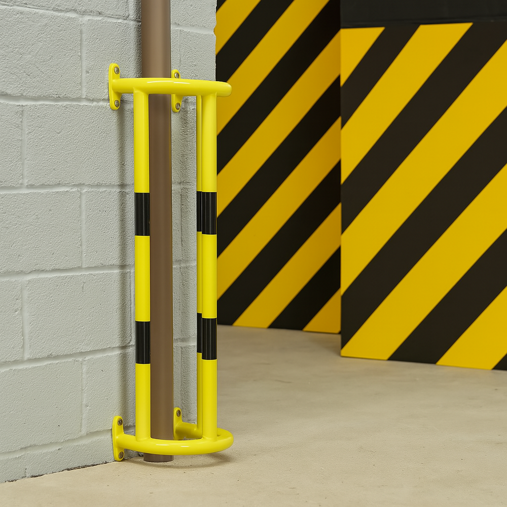 Heavy-Duty Wall-Mounted Column & Pipe Protector – Steel Impact Shield