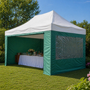 Olive Drab Heavy Duty Waterproof Pop-Up Gazebo Sidewalls Set – Polyester with PVC Coating, Zipped Panels & Window Options