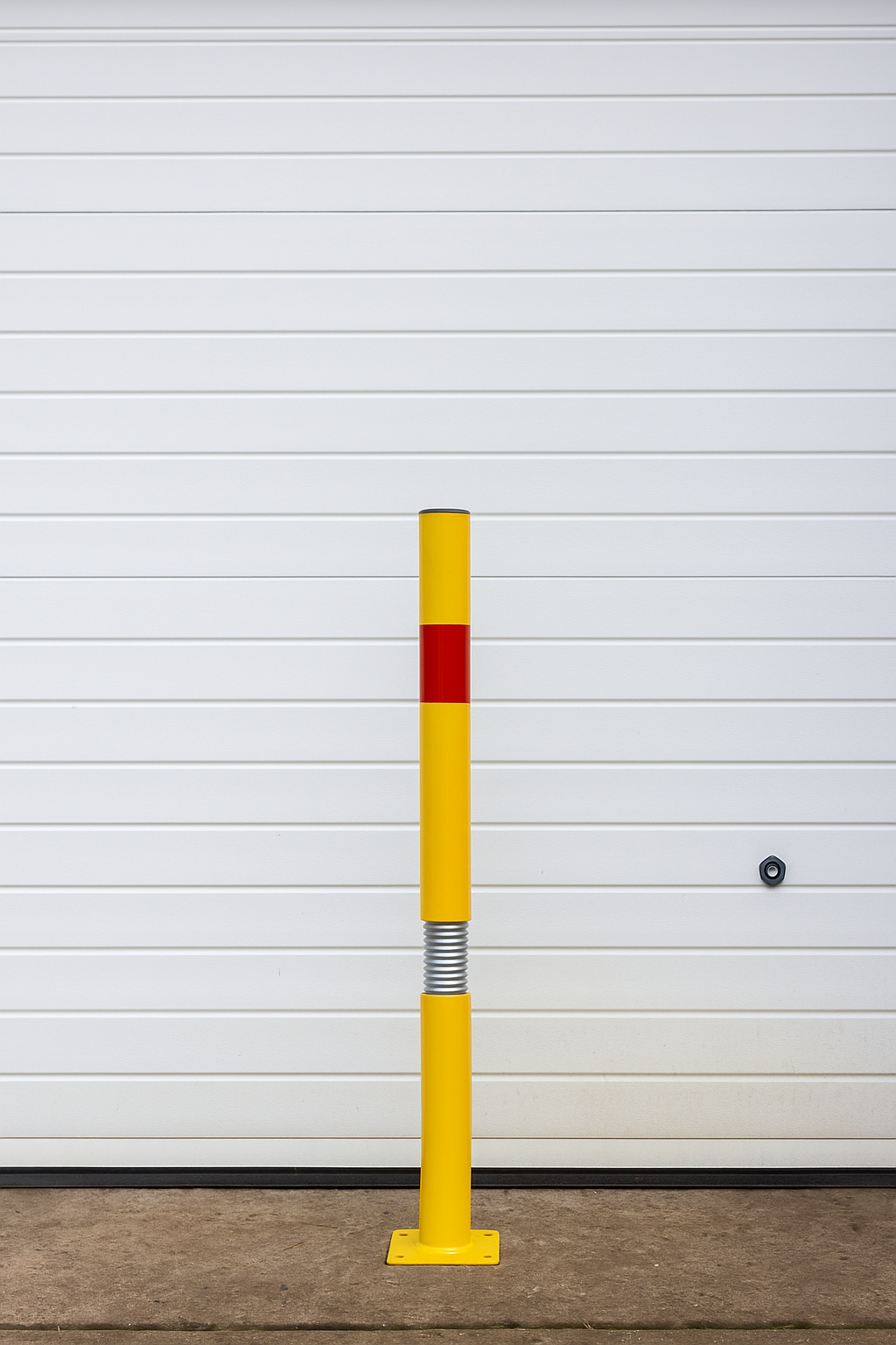 High-Visibility Yellow & Red “Bendy” Bolt-Down Parking Post 2