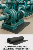 Light Gray Acoustic Soundproofing Rubber Sheet – Up to 80dB Noise Reduction | Heavy-Duty Industrial Sound Deadening Matting