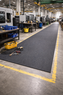 Dim Gray Fine Ribbed Premium Anti-Slip Rubber Matting for Safety and Durability