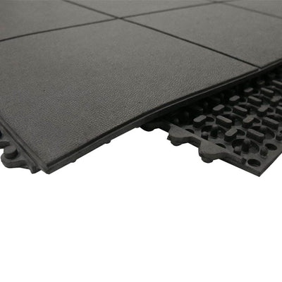 Dim Gray Heavy Duty Safety-Tested Black Playground Tiles for Play Areas