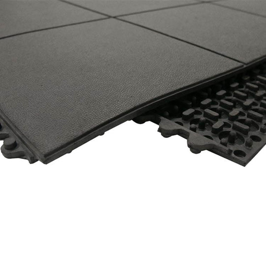 Dim Gray Heavy Duty Rubber Garage Floor Tiles for Superior Strength and Performance