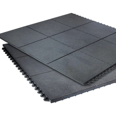 Dim Gray Heavy Duty Safety-Tested Black Playground Tiles for Play Areas