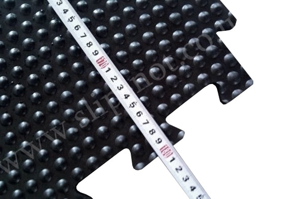 Black Heavy Duty Rubber Stable Matting – Reversible, High Profile Bubble & Ribbed Patterns, Insulating & Cushioning for Horses, Easy to Clean, Durable Rubber