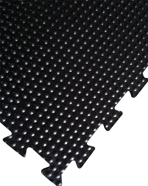 Black Heavy Duty Rubber Stable Matting – Reversible, High Profile Bubble & Ribbed Patterns, Insulating & Cushioning for Horses, Easy to Clean, Durable Rubber