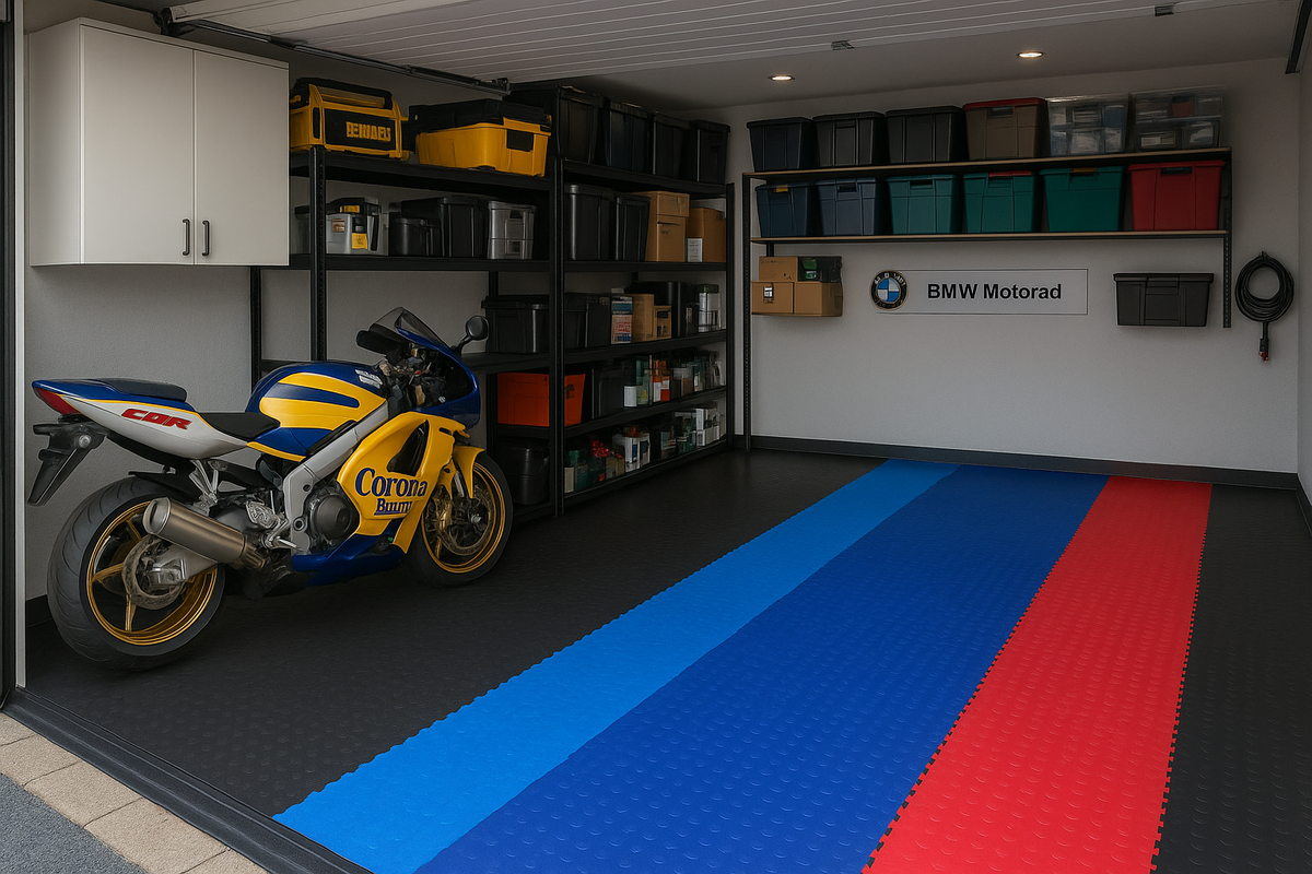 Dark Slate Gray 7mm Interlocking PVC Floor Tiles – Heavy Duty 500mm x 500mm | Industrial, Garage & Workshop Flooring