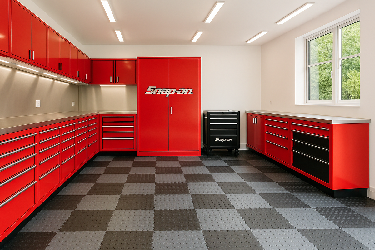 Dark Gray 7mm Interlocking PVC Floor Tiles – Heavy Duty 500mm x 500mm | Industrial, Garage & Workshop Flooring