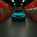 Dark Slate Gray Non-Slip Heavy Duty Rubber Flooring Rolls Studded Dot Penny Pattern with Custom Cut Lengths Rubber Flooring for Commercial & Industrial Use