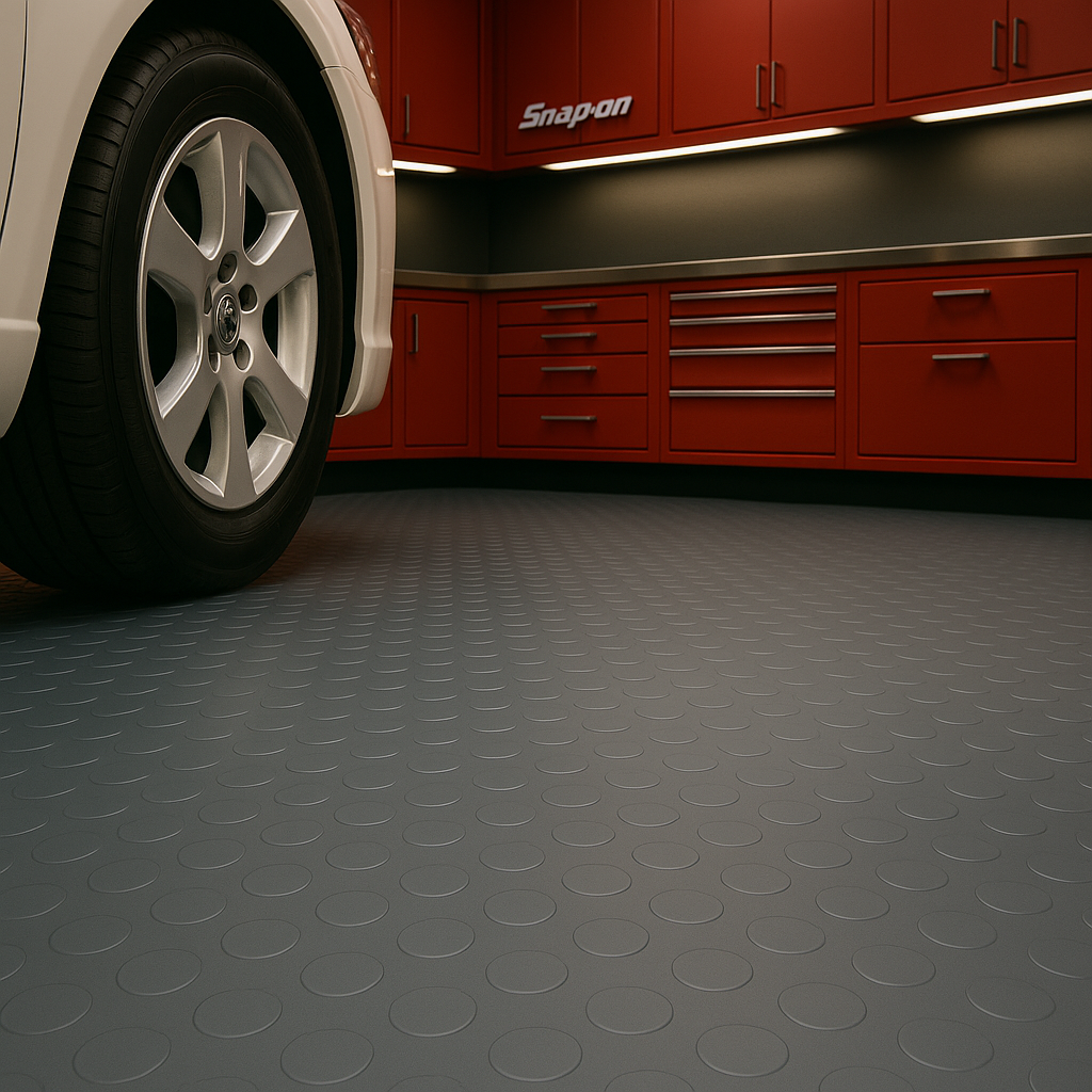 Dark Slate Gray Round Dot Rubber Kennel Flooring – R11 Slip Rated, Oil Resistant, Cushioned & Hygienic Surface for Safe, Comfortable Pet Spaces