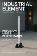 Dark Slate Gray 76mm Fold Down Parking Post With Integral Lock & Chain Eyelet