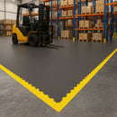 Dim Gray 10 mm Ultra Heavy-Duty Interlocking PVC Floor Tiles – Industrial Forklift-Safe Flooring for Warehouses, Workshops & Factories (Made in UK | Certified Performance | 10-Year Guarantee)