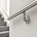Gray Premium 316 Stainless Steel Adjustable Handrail Bracket with 78mm Projection for 48.3mm Tube Installation