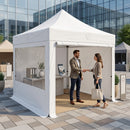 Dark Gray Industrial Heavy Duty Pop-Up Gazebo 3m x 3m – 58mm Aluminium Frame – Waterproof PVC Coated Canopy – Wind Resistant Commercial Shelter