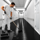Black Antimicrobial Anti Slip Epoxy Floor Paint – High Strength Hygienic Coating for Hospitals, Factories & Commercial Floors