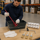 Professional Paint Application Accessory Kit – Complete Roller, Brush & Mixing Set for Floor Paints, Primers & Coatings