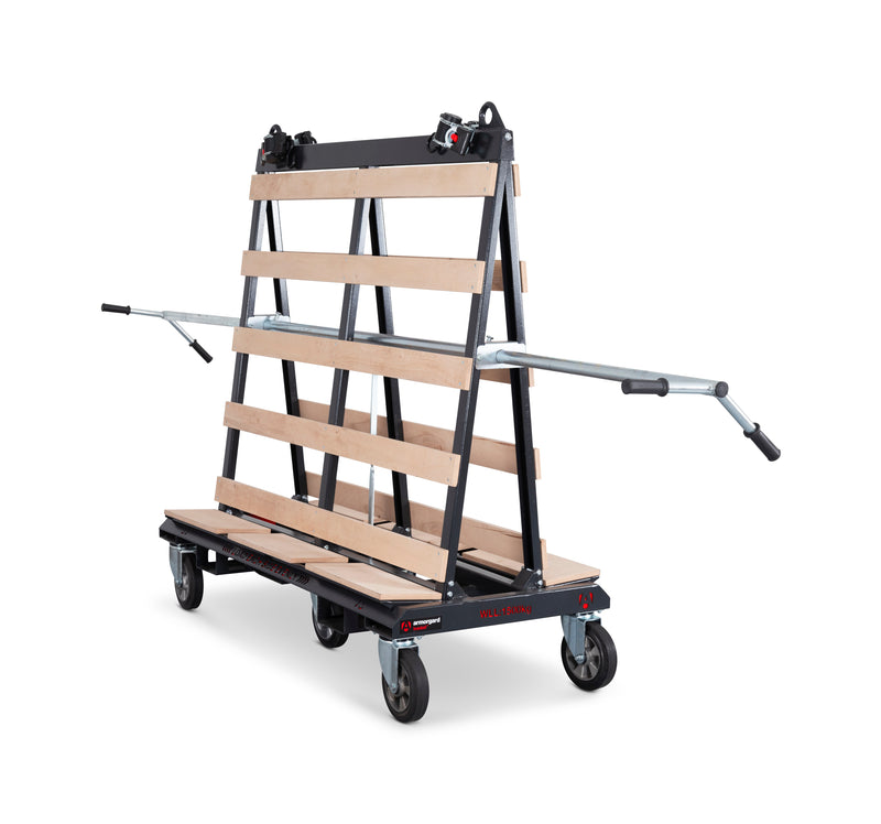 Gray Armorgard LoadAll LA1500-PRO A-Frame trolley with brake 2015x755x1710