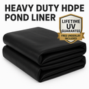 Black HDPE Pond Liner with Free Heavy-Duty Underlay – UV-Resistant, Tear-Proof & Lifetime Guarantee | Waterproof Lining for Garden, Koi & Wildlife Ponds