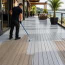 Gray Non Slip Decking Paint | 2 Part UV Resistant Anti Slip Polyurethane Coating for Wood, Concrete & Metal Decking