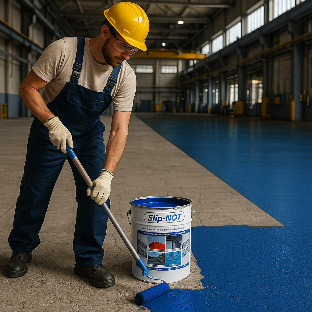 Dark Slate Gray Supercoat Non Slip Garage Floor Paint High Impact 20Ltr Paint For Factory Warehouses