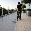 Dark Gray Non Slip Decking Paint | 2 Part UV Resistant Anti Slip Polyurethane Coating for Wood, Concrete & Metal Decking