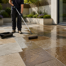 Dim Gray Block Paving Sealer – Clear Satin Acrylic Driveway & Patio Sealer, 5kg
