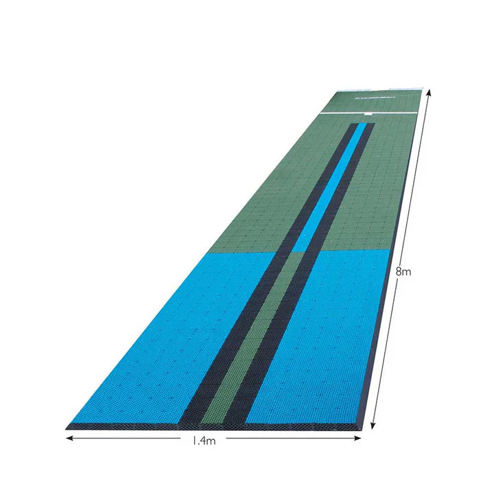 Steel Blue Durable Instant Cricket Pitch 8m x 1.4m Perfect for Clubs & Schools