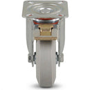 Pressed Steel Swivel Castors with Grey Rubber Wheel and Directional Brake
