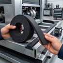 Black 12mm Thick Solid SBR Rubber Strip Roll – Heavy Duty Black Rubber for Sealing, Gaskets, Cushioning & Industrial Applications (5m Length)