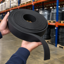 3mm Thick Solid SBR Rubber Strip Roll – Black Rubber Strip for Sealing, Gaskets & Vibration Damping (5m)