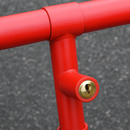 Red Fold Down Hoop Barrier With Integral Lock 1