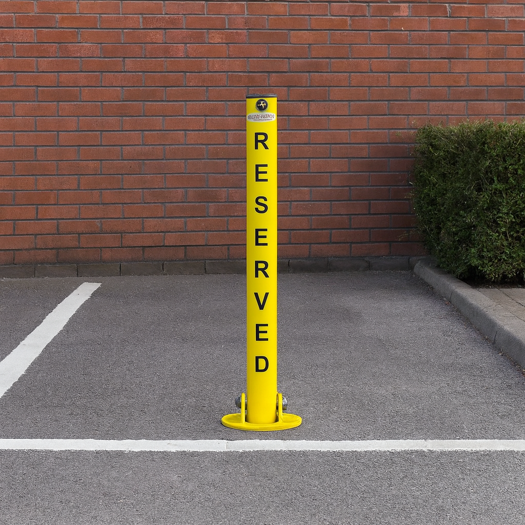 Reserved Fold-Down Parking Post !