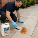 Gray Rust Stain Remover for Patios, Driveways & Outdoor Paving | Fast Acting, Non-Acid Formula