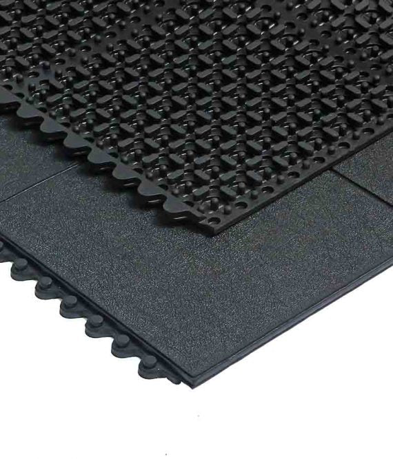 Dark Slate Gray Anti Fatigue Industrial Mats Tiles Comfortable Support for Workplace