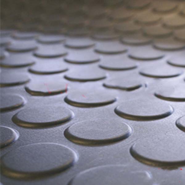 Slate Gray Round Dot Rubber Kennel Flooring for Enhanced Grip and Comfort