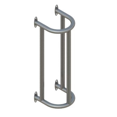 Dim Gray Heavy-Duty Wall-Mounted Column & Pipe Protector – Steel Impact Shield for Pipes, Pillars & Conduits