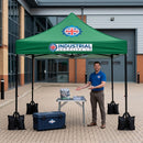 Dark Gray Vinyl Printed Pop-Up Gazebo Package 1 – Custom Overhang Branding Event Canopy